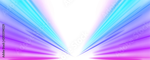 Принти на полотні Rainbow expressway lights shimmer across transparent PNG backgrounds with vivid glowing motion