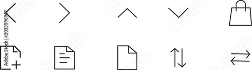 Foto User Interface UI Web Elements and Navigation Line Icon Set