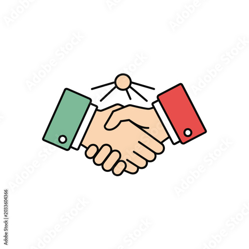 Handshake Business Partnership Agreement.