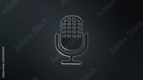 Metallic microphone render