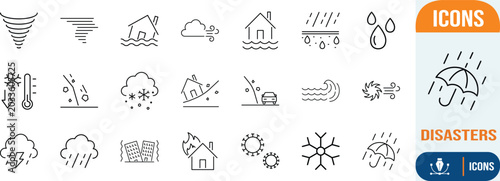 Cuadro en lienzo Natural disasters and weather events