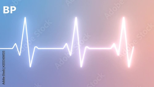 Neon heartbeat wave