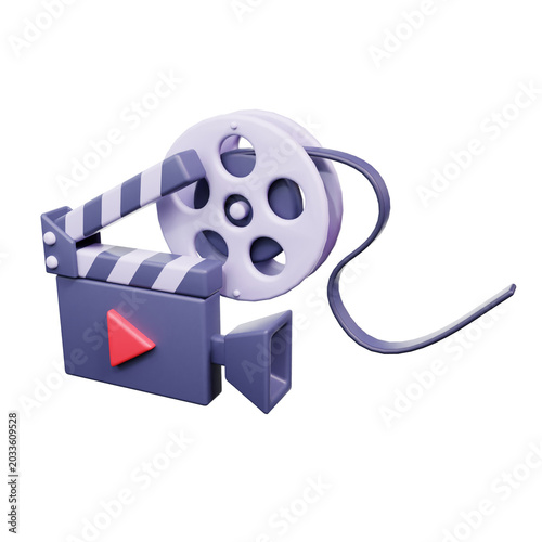 videography 3d icon illustration object
