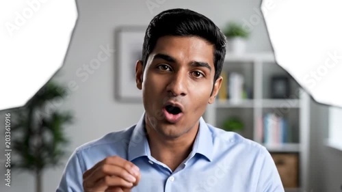 Young professional in a bright office setting