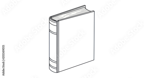 Tableau sur toile Blank Hardcover Book Illustration