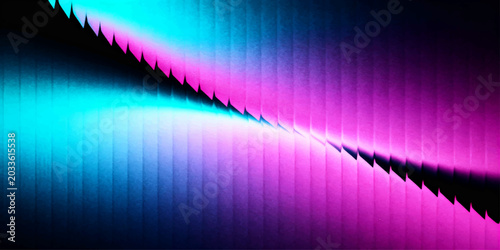 Photos Abstract background of vibrant cyan and magenta light streaks creating a dynamic, glowing tunnel effect with sharp, serrated edges, hinting at technology and digital art