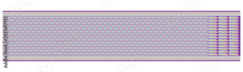 Traditional Indian Saree with Floral Pattern and Border