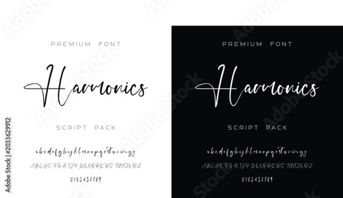 Quadro su tela Harmonics Script Pack Premium Font Calligraphy Typography Set