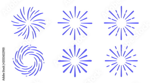 Photos Abstract radial line concept bursts festive graphic design elements for celebrat