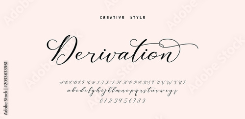 Photos Derivation Font Script Elegant