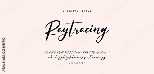 Raytracing Font Creative Style