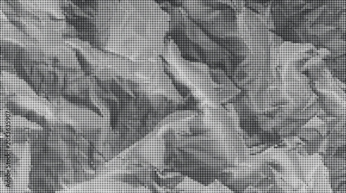 Tableau sur toile Close-up of crumpled paper texture with transparent background