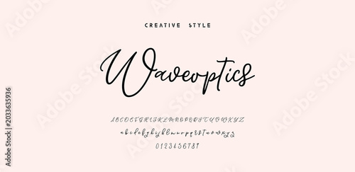 Waveoptics Font Creative Style Vector