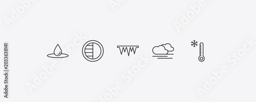 Φωτογραφία weather outline icon set
