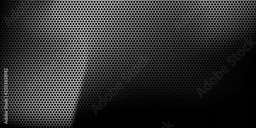 Canvastavla Black and white abstract geometric pattern with halftone effect for sporty background