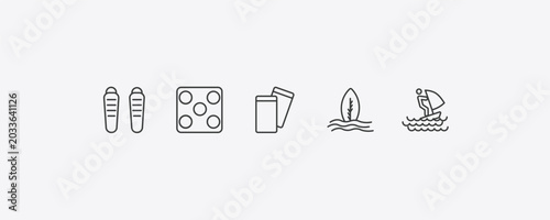 Foto sports outline icon set