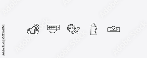 Foto sew outline icon set