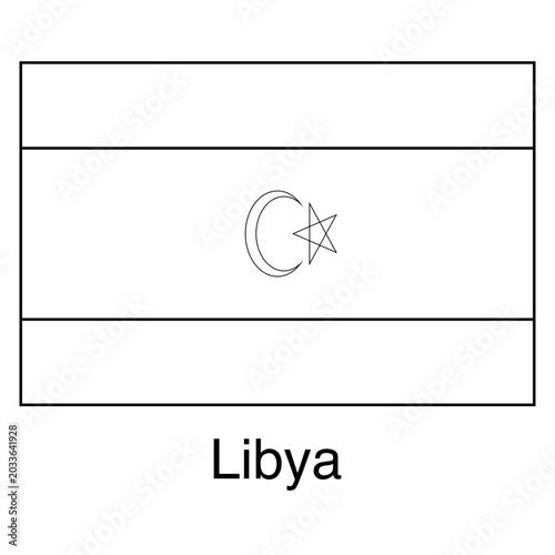 Libya flag outline