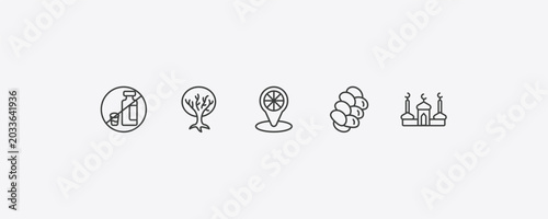 Foto religion outline icon set