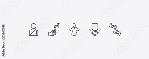 Quadro su tela religion outline icon set