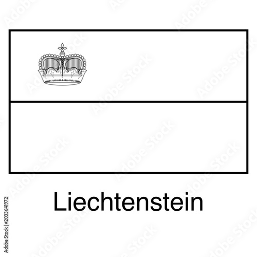 Liechtenstein flag illustration