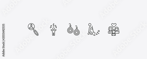 Foto people outline icon set