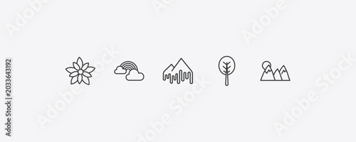 Fotografía nature outline icon set