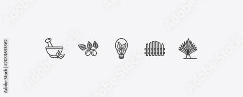 Tableau sur toile nature outline icon set