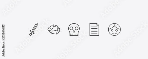 Cuadro en lienzo history outline icon set