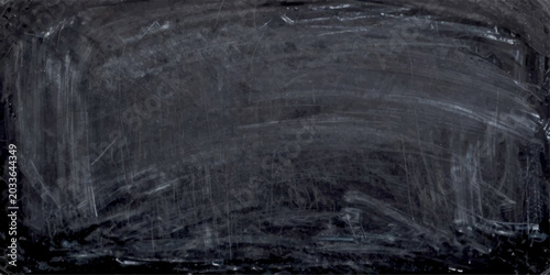 Konstfotografi Black chalkboard and black wood texture with white chalk style showing a cold wi