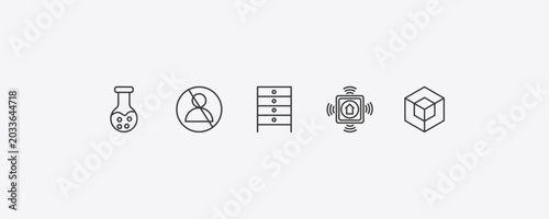Canvastavla general outline icon set