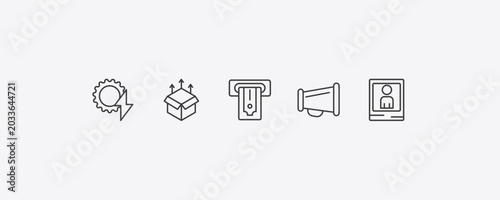 Konstfotografi general outline icon set