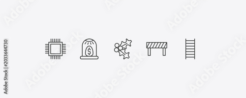 Foto general outline icon set