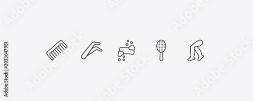 Bild auf Leinwand beauty outline icon set