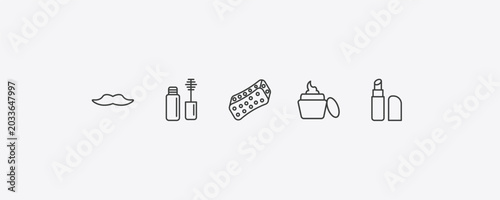 Foto beauty outline icon set
