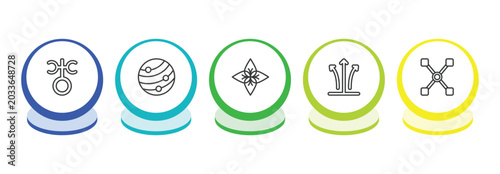 Obraz na plátne zodiac outline icon set