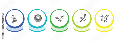 Konstfotografi sports outline icon set