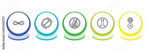 Billede på lærred signs outline icon set