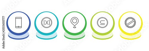 Schilderij op canvas signs outline icon set