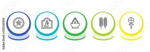 Foto religion outline icon set