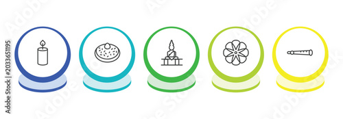 Tableau sur toile religion outline icon set