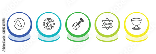 Foto religion outline icon set