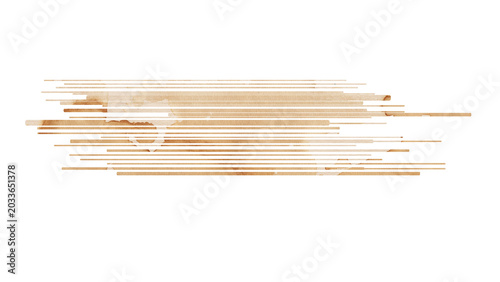 Obraz na płótnie Abstract Horizontal Coffee Stain Stripes on Black