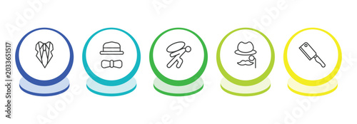 Quadro su tela people outline icon set