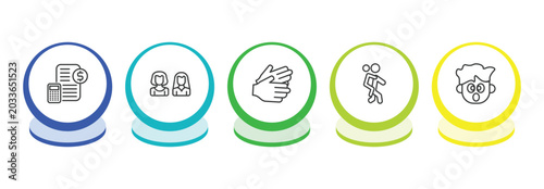 Slika na platnu people outline icon set