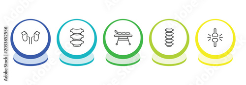 Photos medical outline icon set