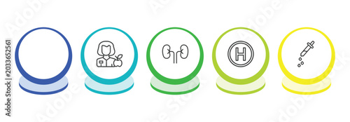 Billede på lærred medical outline icon set