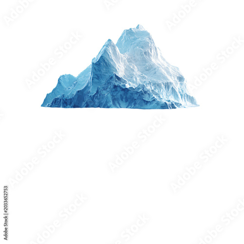 Iceberg on Transparent Background Isolated on White - High-Quality Stock Image