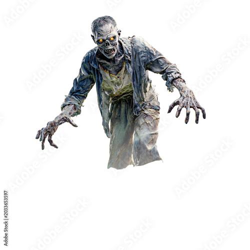 Scary Horror Zombie on Transparent Background - Professional PNG Image Usage
