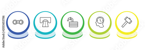 Photos general outline icon set